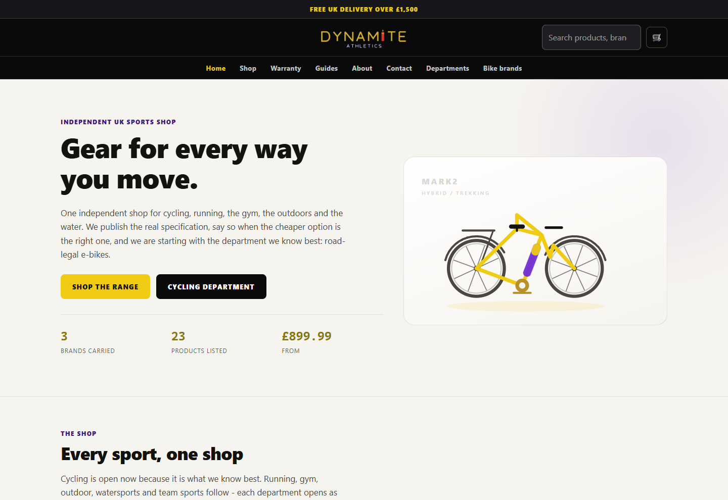 Dynamite Athletics website
